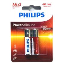 Pilha alcalina Philips AA LR6P12S/59 - cartela com 2 unidades Pilha alcalina Philips AA LR6P12S/59 - cartela com 2 unidades