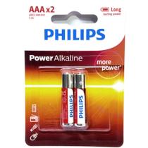 Pilha alcalina Philips AAA LR03P12S/59 - cartela com 2 unidades