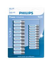 Pilha Alcalina Philips Blister 20 Unidades 10 AA e 10 AAA
