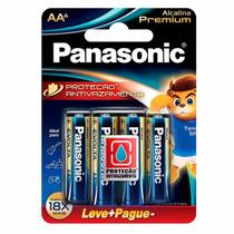 Pilha Alcalina Premium Panasonic Aa Pequena 06 Unidades Lr6egr/6b96 - Pç / 6