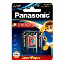 Pilha Alcalina Premium Panasonic Aaa Palito 06 Unidades Lr03egr/6b192 - Pç / 6