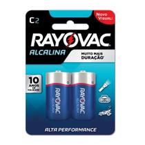 Pilha Alcalina Tamanho C Média - 2 Unidades - Rayovac