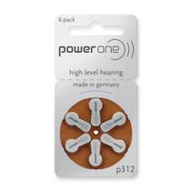 Pilha aparelho auditivo Power one p312 com 06 unidades
