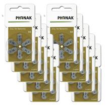 Pilha Auditiva 10 Phonak Bateria Pr70 kit 60 unidades