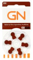 Pilha Auditiva GN - Tamanho 312 - Cartela com 6 unidades