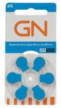 Pilha Auditiva GN - Tamanho 675 - Cartela com 6 unidades
