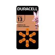 Pilha Auditiva nº 13 Duracell com 6 unidades