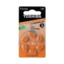 Pilha Auditiva Toshiba PR48 13 Cartela com 6 Pilhas