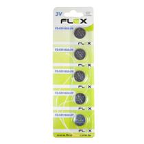 Pilha Bateria 3V Flex Kit com 5 Unidades Tipo Moeda