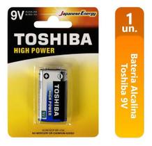 Pilha Bateria 9 Volts Alcalina 9v Toshiba Tipo Retangular Nf - Alinee
