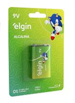 Pilha Bateria 9V Alcalina Zinco 01UN ELGIN