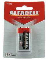 Pilha Bateria 9V Alfacell 6F22 Alta carga Original