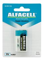 Pilha Bateria Alfacell Super Alcalina 9v Pilha Bateria Alfacell Super Alcalina 9v