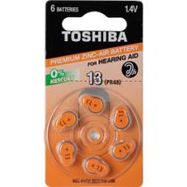 Pilha Bateria Auditiva Toshiba 13 PR48 DP-6 unidades