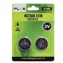 Pilha Bateria CR 2032 3V de Litio cartela c/ 2 unid Flex - BAZZI COMPANY COM