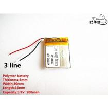 Pilha Bateria Eletronicos 3,7 V 500 Mah 3 Fios 3.7v -