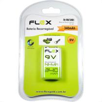 Pilha Bateria Flex 9V Recarr.340Mah