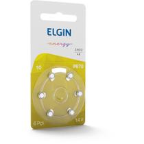 Pilha Bateria para Aparelho Auditivo 10/230 Zinco - ELGIN (blister com 6 Unidades)