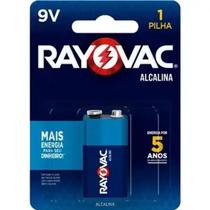 Pilha Bateria Rayovac Alcalina 9V Alta Performance Longa Duração 1un
