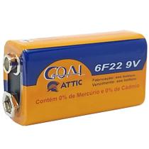 Pilha Bateria Retangular de 9V Comum P/ Brinquedos e Eletrônicos 6F22 - GOAL ATTIC