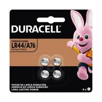 Pilha Botão Duracell Alcalina 1,5v LR44 Com 4 Pilhas Longa Duração - A76 Pilha Botão Duracell Alcalina 1,5v LR44 Com 4 Pilhas Longa Duração - A76