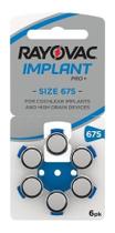 Pilha Coclear Rayovac 675 - Implant Pro+ 6 Unidades