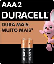 Pilha Comum Alcalina Palito AAA 2 com 2UN - Duracell