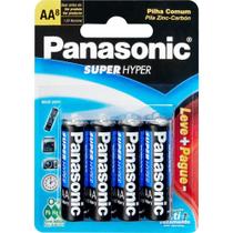 Pilha Comum Panasonic AA (Pequena) Super Hyper 8 unidades