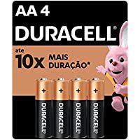 Pilha Duracell AA com 4 Unidades