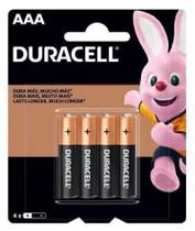 Pilha Duracell AAA Palito Alcalina Cartela Com 4 Unidades Pilha Duracell AAA Palito Alcalina Cartela Com 4 Unidades