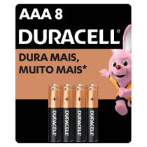 Pilha Duracell Alcalina AAA 8 Unidades
