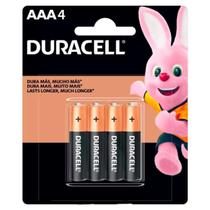 Pilha duracell alcalina palito aaa cartela com 4 pecas