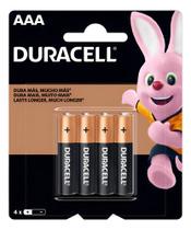 Pilha Duracell Alcalina Palito Pequena Aaa Mn2400 Cartela C/4 Un