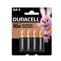 Pilha Duracell Alcalina Pequena AA - 4 Unidades