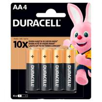 Pilha Duracell Alcalina Pequena Aa Cartela Com 4 Pecas