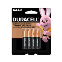 Pilha Duracell Alcalina Pequena AAA - 8 Unidades Pilha Duracell Alcalina Pequena AAA - 8 Unidades