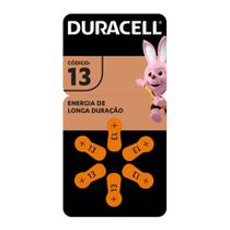 Pilha Duracell Auditiva 13 com 6 Unidades