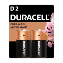 Pilha Duracell D Alcalina com 2 Unidades