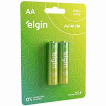 Pilha Elgin AA Alcalina 1,5v, Cartela 2 un - 82152