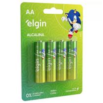 Pilha Elgin AA Cartela Com 4 Unidades