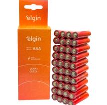 Pilha Elgin AAA caixa com 40 pilhas
