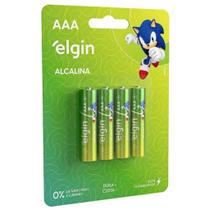 Pilha Elgin Alcalina AAA Cartela Com 4 Unidades Pilha Elgin Alcalina AAA Cartela Com 4 Unidades
