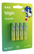 Pilha Elgin Alcalina Aaa Cilíndrica - Kit De 4 Unidades Pilha Elgin Alcalina Aaa Cilíndrica - Kit De 4 Unidades