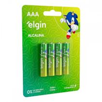 Pilha Elgin Alcalina Aaa Palito Com 4 Pecas - 82155