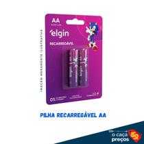 Pilha Elgin Recarregável AA 2500mAh - 2 unid.