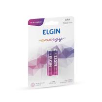 Pilha Elgin Recarregavel AAA 1000 MAH 1.2V Blister Com 2