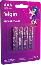 Pilha Elgin Recarregável AAA C/4 Unidades 1000mAh