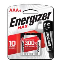 Pilha Energizer Alcalina Max AAA - Embalagem com 4 Unidades
