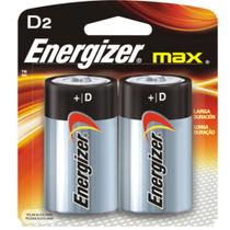Pilha Energizer Max Alcalina Premium D (Grande) 1,5 Volts C/ 2 unidades. Longa duração. Pilha Energizer Max Alcalina Premium D (Grande) 1,5 Volts C/ 2 unidades. Longa duração.