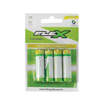 Pilha FLEX AA Zinco 4 Unidades FX-AAZ4 Pilha FLEX AA Zinco 4 Unidades FX-AAZ4